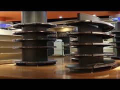 Ovaler Supermarkt Anzeige-Stand Einseitiges Lebensmittelgeschäft Anzeigende Regale