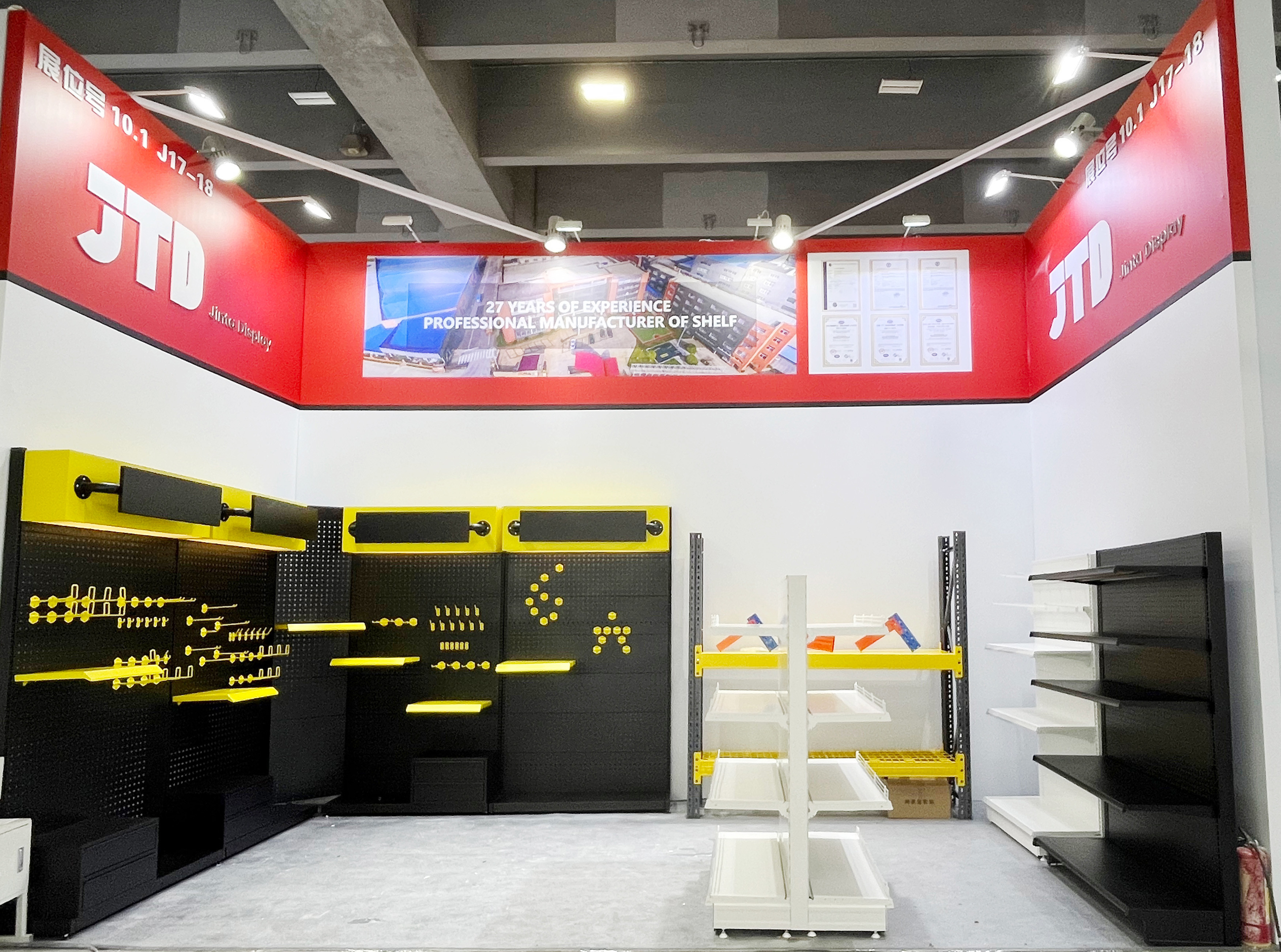 Jüngste Firmenblogs über Suzhou Jinta triumphierend von der Kantonmesse zurück: Professionelle Regalleistungen begeistern globale Käufer