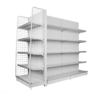 kaufen Einzelhandelsgeschäft Gitterplatte Metalldrahtregal Gondel Eisenloch Mesh Display Rack online manufacture