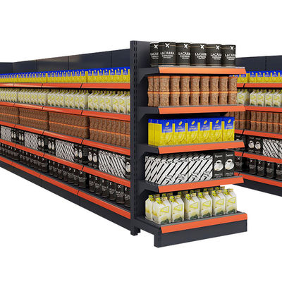 kaufen Vierseitige Metall-Display-Rack Regal Supermarkt Werbung Gondel Regal online manufacture