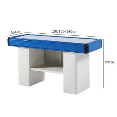 kaufen Breite 550-1200 mm Supermarkt Kasse Schalter aus Edelstahl Tisch Einzelhandel Kassen online manufacture