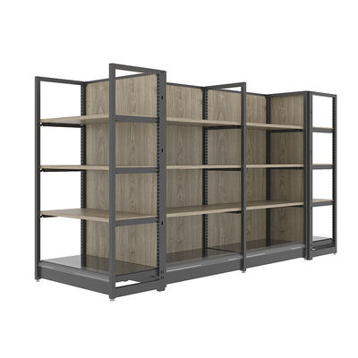 kaufen Maßgeschneiderte Supermarkt-Displayregale Langlebige Stahl- und Holzregale online manufacture