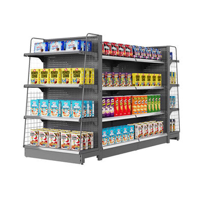 kaufen 5-Shelf Metal Gondola Display Rack for Supermarkets 80kg Capacity online manufacture