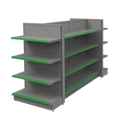 kaufen Metallic Supermarket Gondola Shelving 5-Shelf Retail Display Rack online manufacture