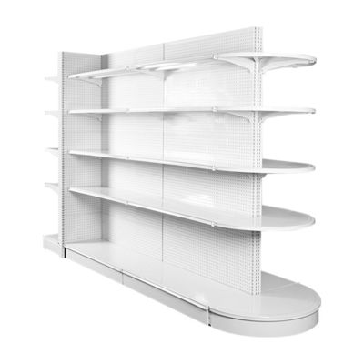 kaufen Metallic Supermarket Shelving 5-Shelf Light Duty Gondola Display online manufacture