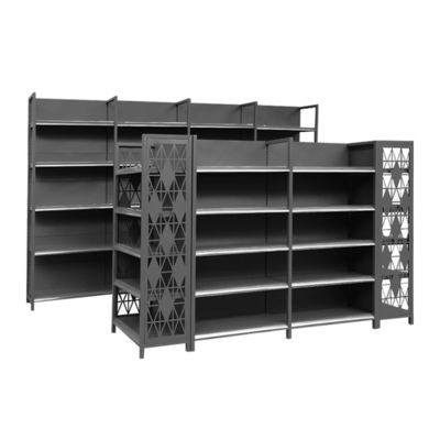 kaufen Metallic Gondola Supermarket Shelves 5-Tier Customizable Retail Rack online manufacture