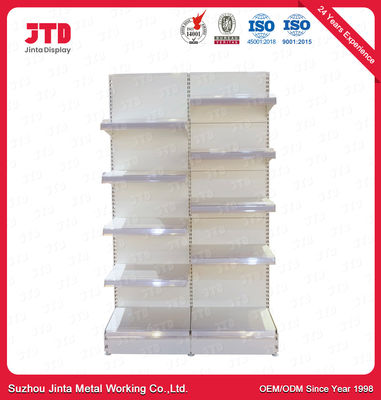 kaufen 3FT 6FT Reihen-weißes Regal des Supermarkt-Anzeigen-Fach-80kgs 5 online manufacture