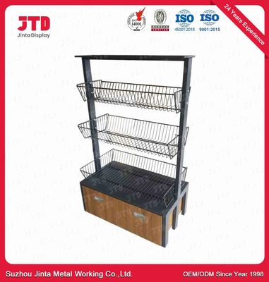 kaufen 1.8m 3 Schwarz-Draht-Fach der Reihen-Drahtgitter-Anzeigen-180kgs mit Rädern online manufacture