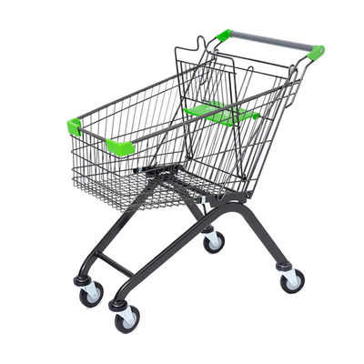 Vierräder Metall-Supermärkte-Einkaufswagen Klappgurt Typ