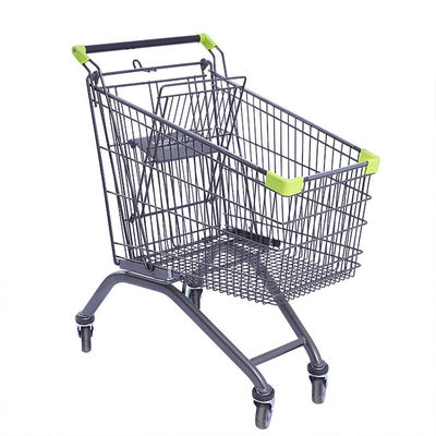 Vierräder Metall-Supermärkte-Einkaufswagen Klappgurt Typ