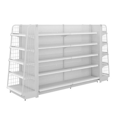 Einzelhandelsgeschäft Gitterplatte Metalldrahtregal Gondel Eisenloch Mesh Display Rack