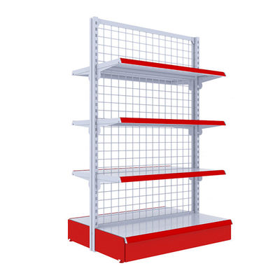 Supermarkt Einzelhandelsgeschäft Mesh Draht Display Regale kundenspezifische Doppelseitige Gondel Display Regale
