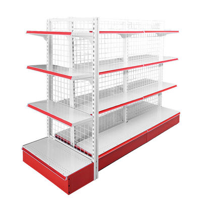 Supermarkt Einzelhandelsgeschäft Mesh Draht Display Regale kundenspezifische Doppelseitige Gondel Display Regale