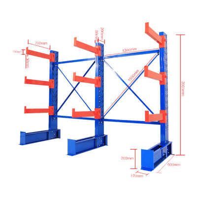 Schwerlastspeicher-Cantilever-Rack mit 500-3000 kg Kapazität pro Schicht
