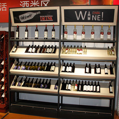 Maßgeschneiderter Supermarkt Holzweinspeicher Regal Schrank