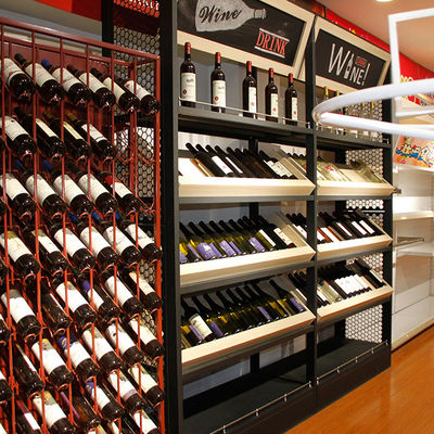 Maßgeschneiderter Supermarkt Holzweinspeicher Regal Schrank