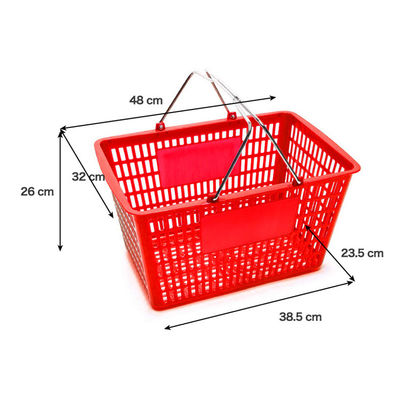 Dauerhafte Kunststoffhandkaufkorb 450*330*250mm Für Apotheke Supermarkt Lebensmittelgeschäft