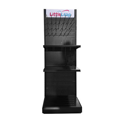 Metall-Werkzeug-Display-Rack für Lebensmittelgeschäfte mit Lochrückwand und pulverbeschichteter Oberfläche, Tragfähigkeit 50-100 kg