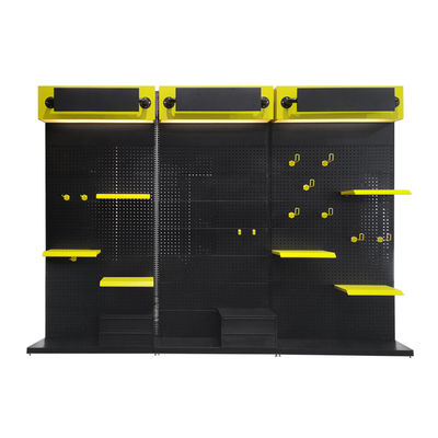 Mehrzweck-Boden Metall Lochwand Regal Aufbewahrung Hardware Werkzeug Display Rack