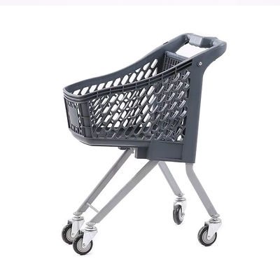 Einfach zu bedienender, bunter Kunststoff-Kinder-Supermarkt-Einkaufswagen, Mutter-und-Baby-Spielzeug-Trolley
