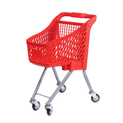 Einfach zu bedienender, bunter Kunststoff-Kinder-Supermarkt-Einkaufswagen, Mutter-und-Baby-Spielzeug-Trolley
