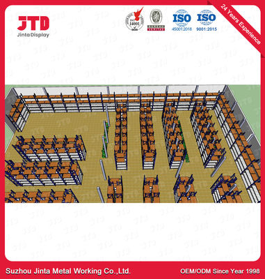 1.2m 2.5m Lager-Metall beansprucht Hochleistungsgestelle des supermarkt-3000kgs stark