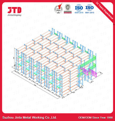 ODM 1 gestützter Ton Metal Mezzanine Floor Rack bauen auseinander