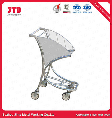 Kleiner Einkaufswagen Aluminium-6063 Flughafen-Gepäck-Laufkatze ODM mit Rädern